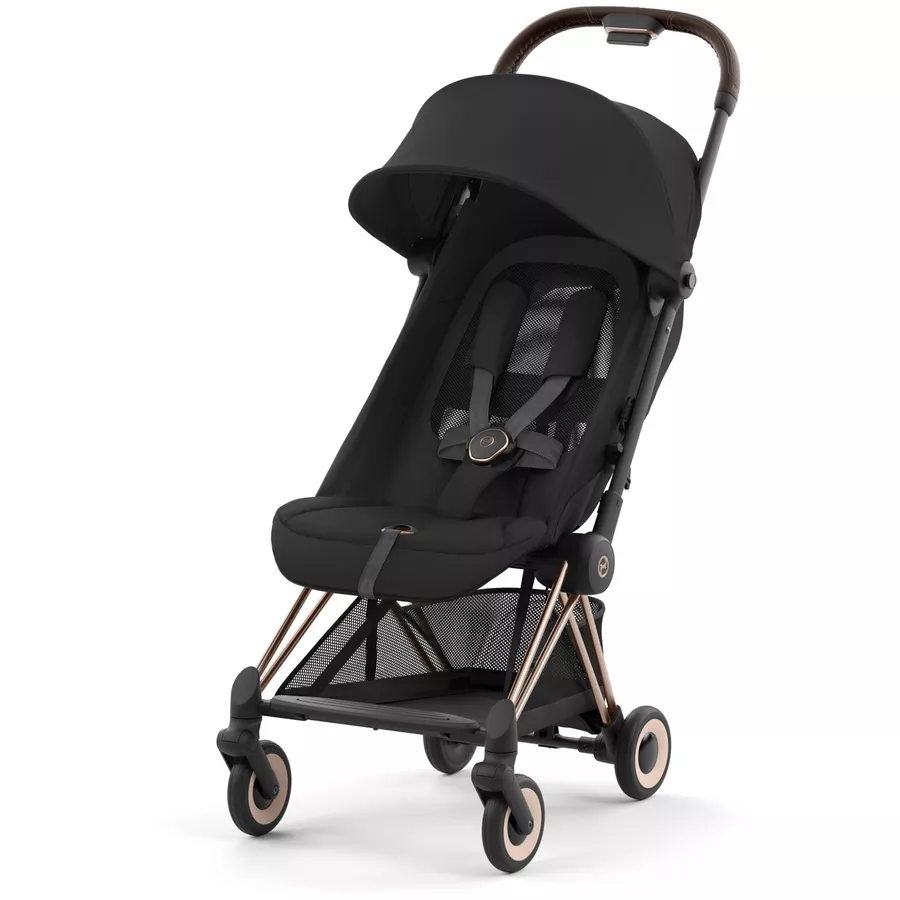 cybex PLATINUM Buggy Coya Rosegold Sepia Black inklusive Babyschale Cloud T I-Size Sepia Black und Adapter