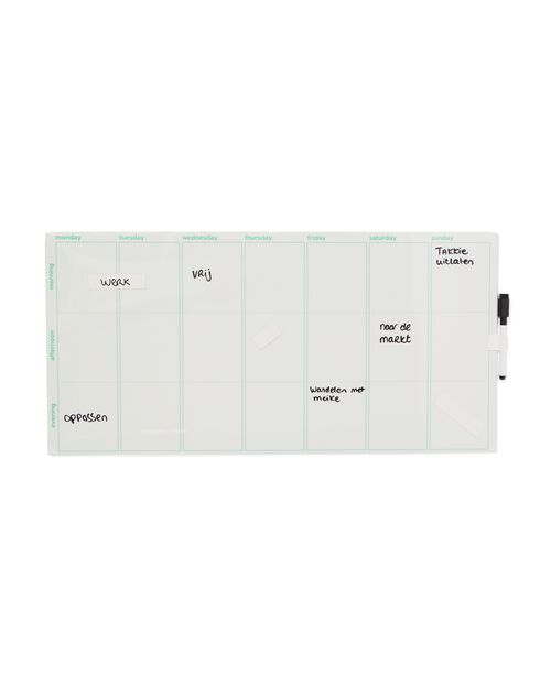 semainier magnétique tableau blanc 30x60