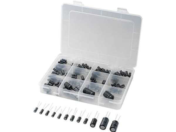 TRU COMPONENTS Elektrolytkondensator sortiment med radial tråd 20 % 148 stk