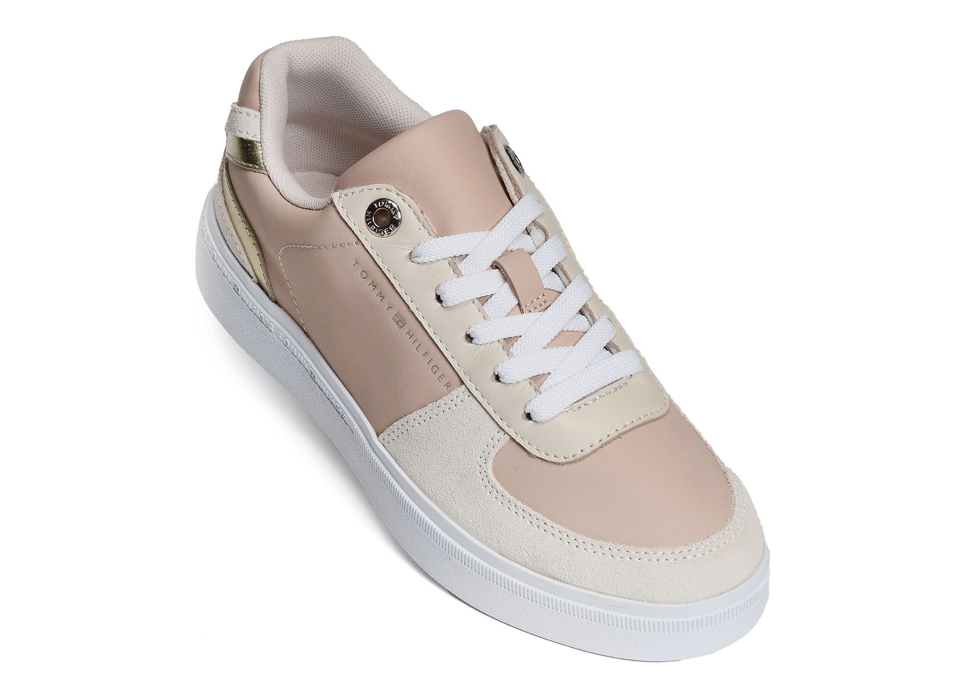 Leather court sneaker 7107 rose