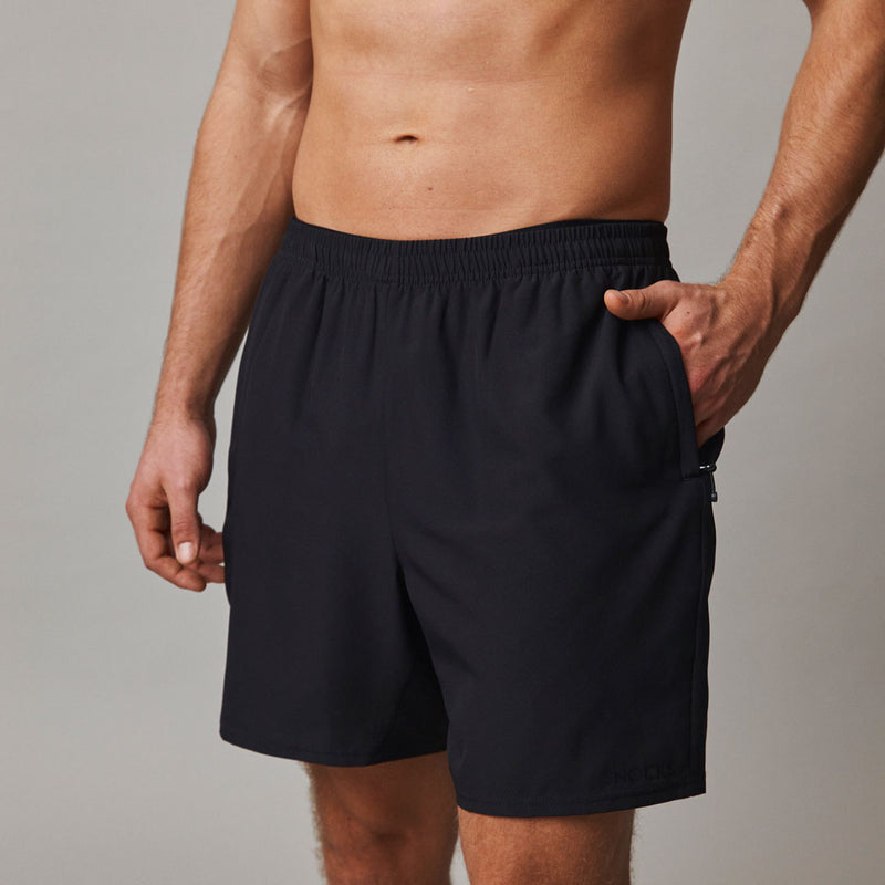 Kurze Sporthose Herren aus recyceltem Polyester Schwarz
