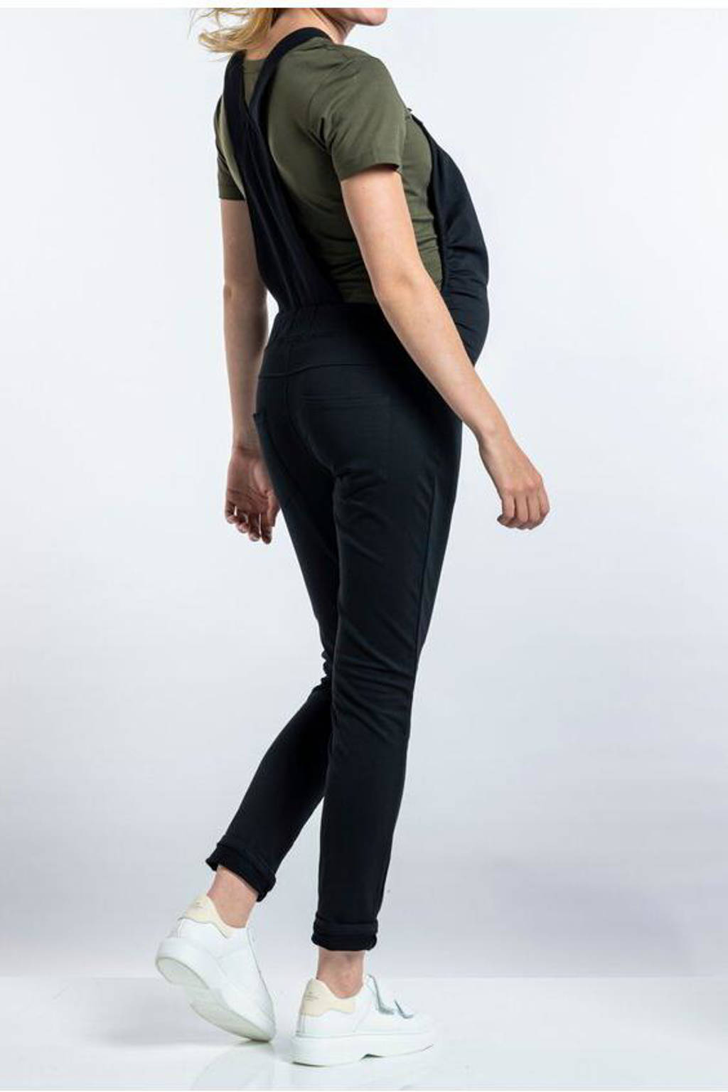 LOVE2WAIT skinny zwangerschapstuinbroek zwart