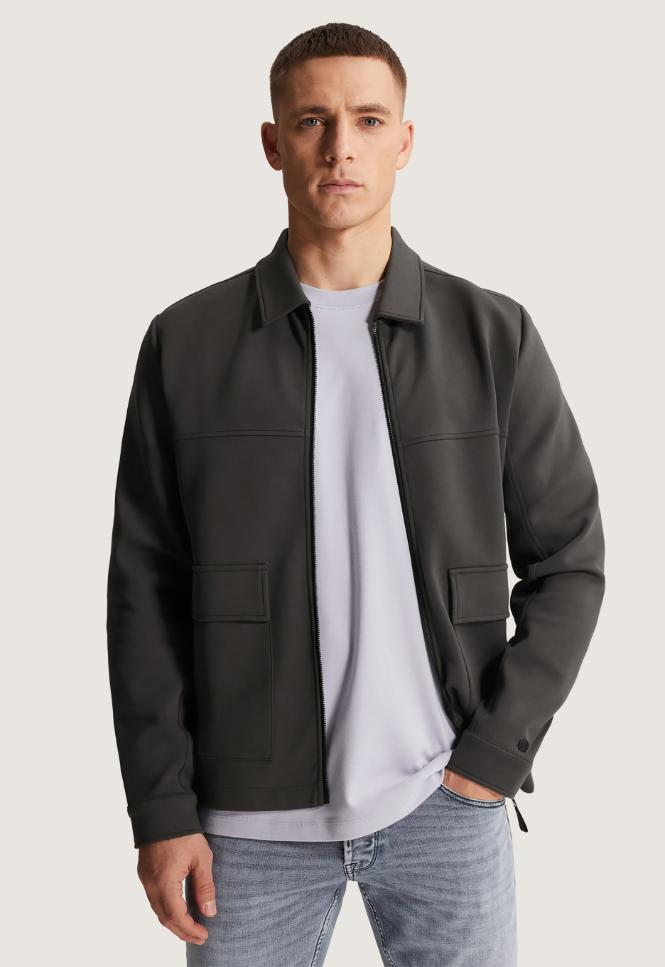 Cast Iron Interlock Zip Jacket
