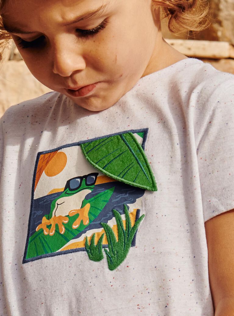 T-shirt écru à manches courtes