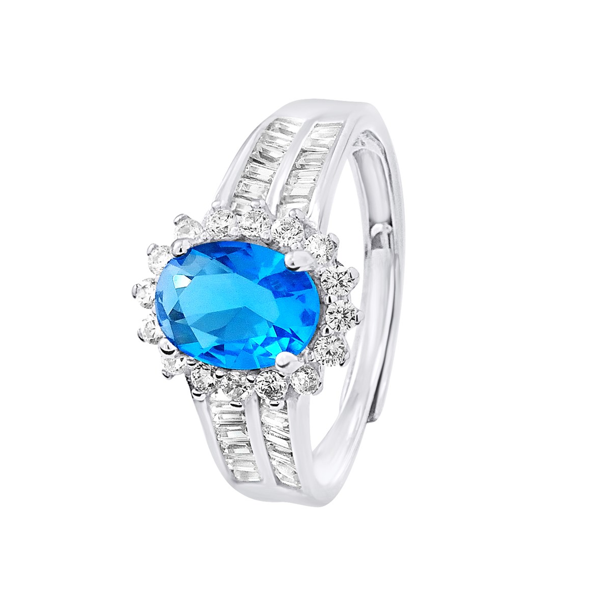 Bague OVALE - Cristal - Oxyde de zirconium - Argent 925