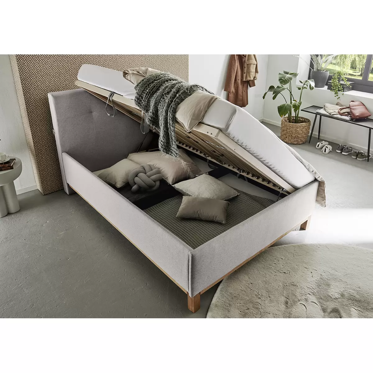 Polsterbett Catania II 140x200 Silber