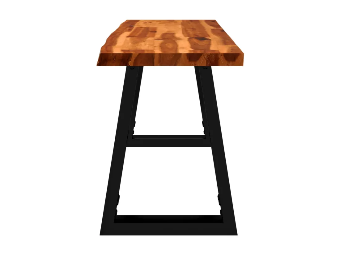 Banc avec bord vivant 110 cm bois d'acacia massif