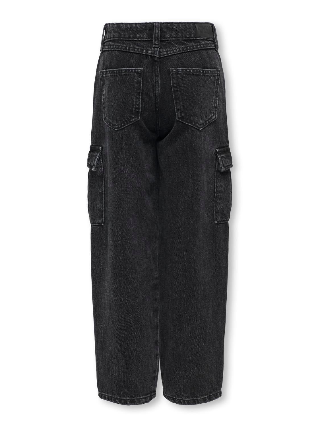 KOGHARMONY Weiter Beinschnitt Jeans Washed Black