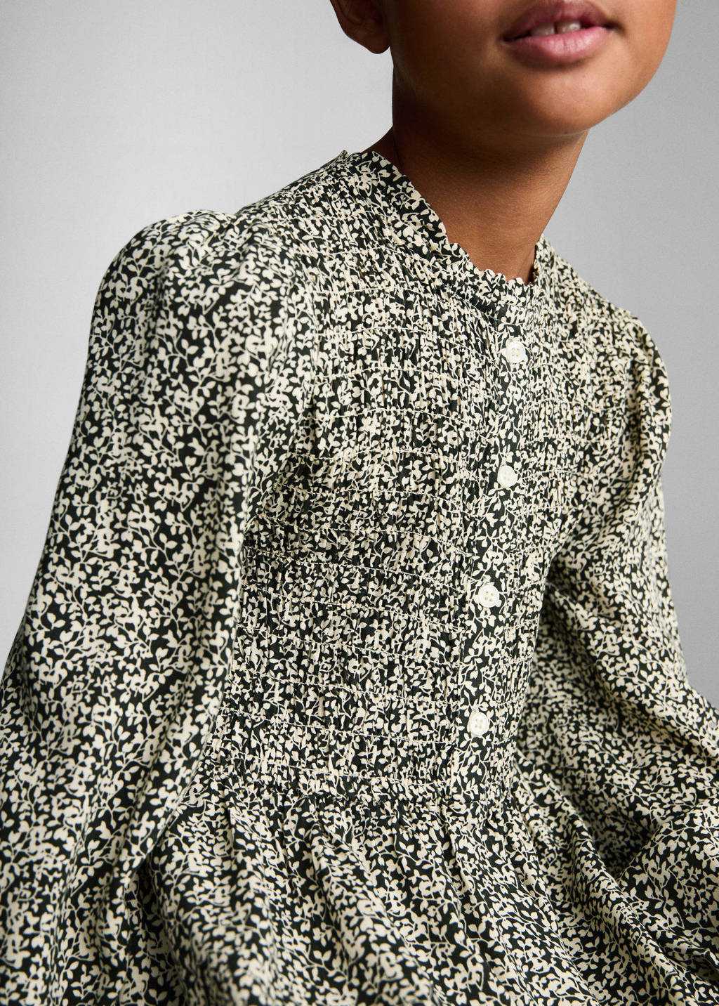 Mango Kids korte jurk groen