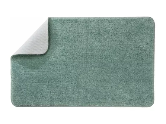 Tapis de bain uni en polyester tilleul 50x80cm