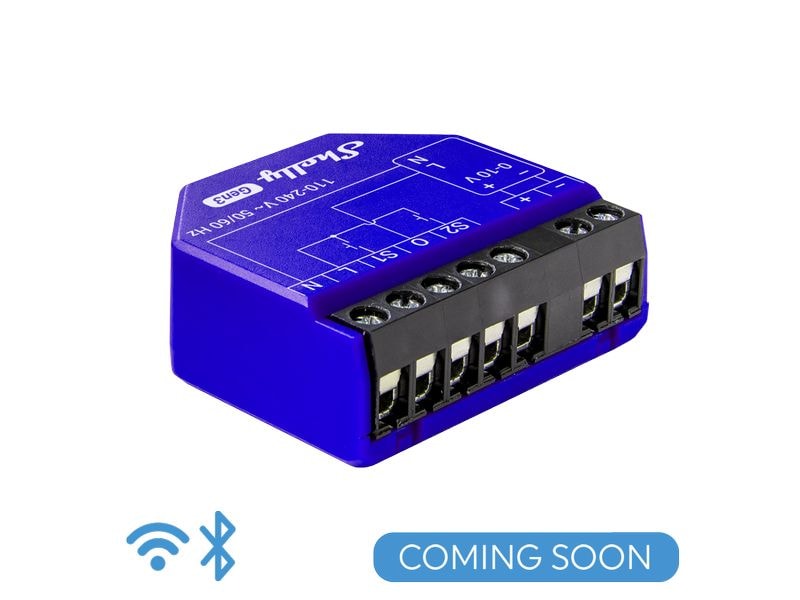 Shelly Smart Home Dimmer 0-10 V Gen3 Smart Dimming Controller mit Leistungsmessung