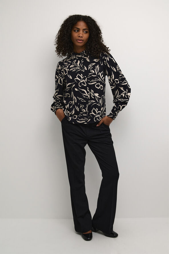 Kaffe KAforrest Shirt Black/sand painted flower