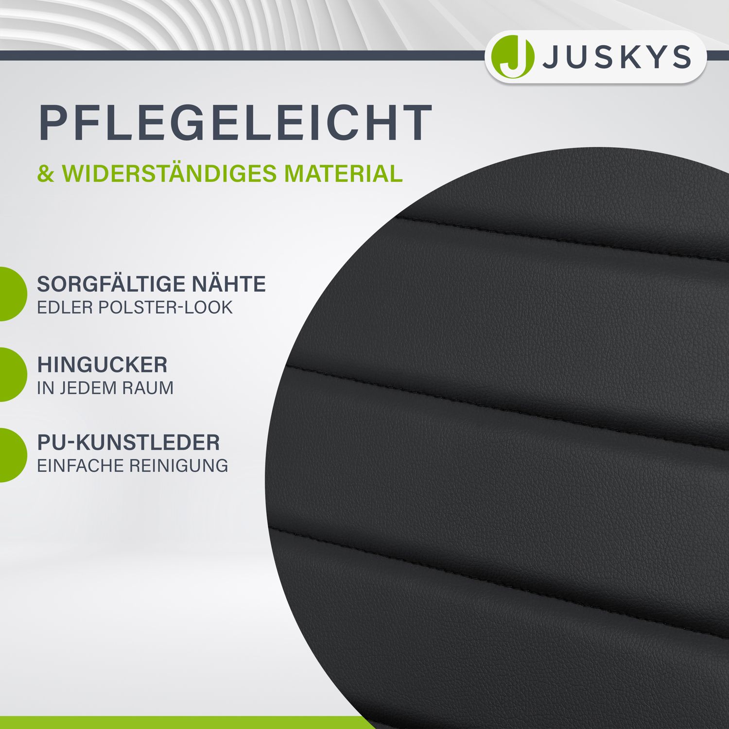 Juskys Essgruppe Dalya - Set mit Esstisch & Stühlen für 4 Personen - Esszimmergarnitur in Schwarz
