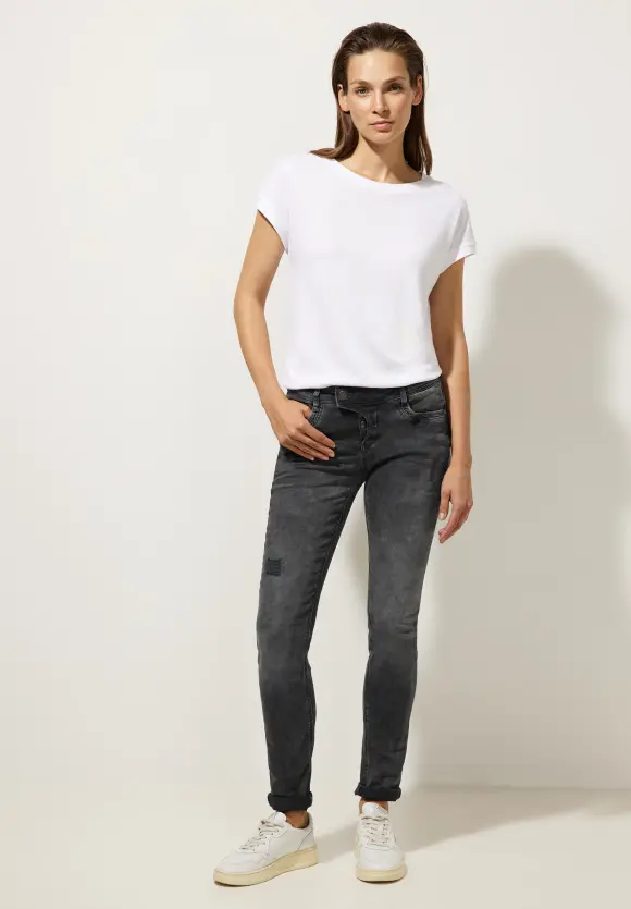 Casual Fit Destroyed Jeans - authentic black destroy