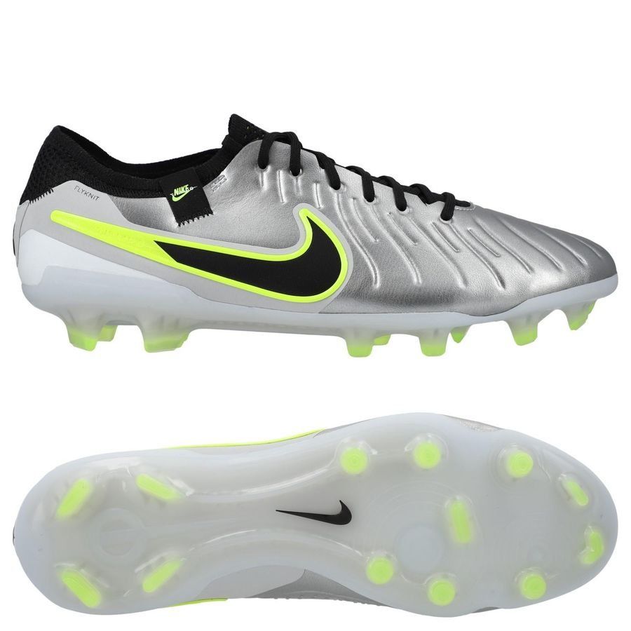 Nike Tiempo Legend 10 Elite FG Mad Voltage - Argenté/Noir/Jaune Fluo