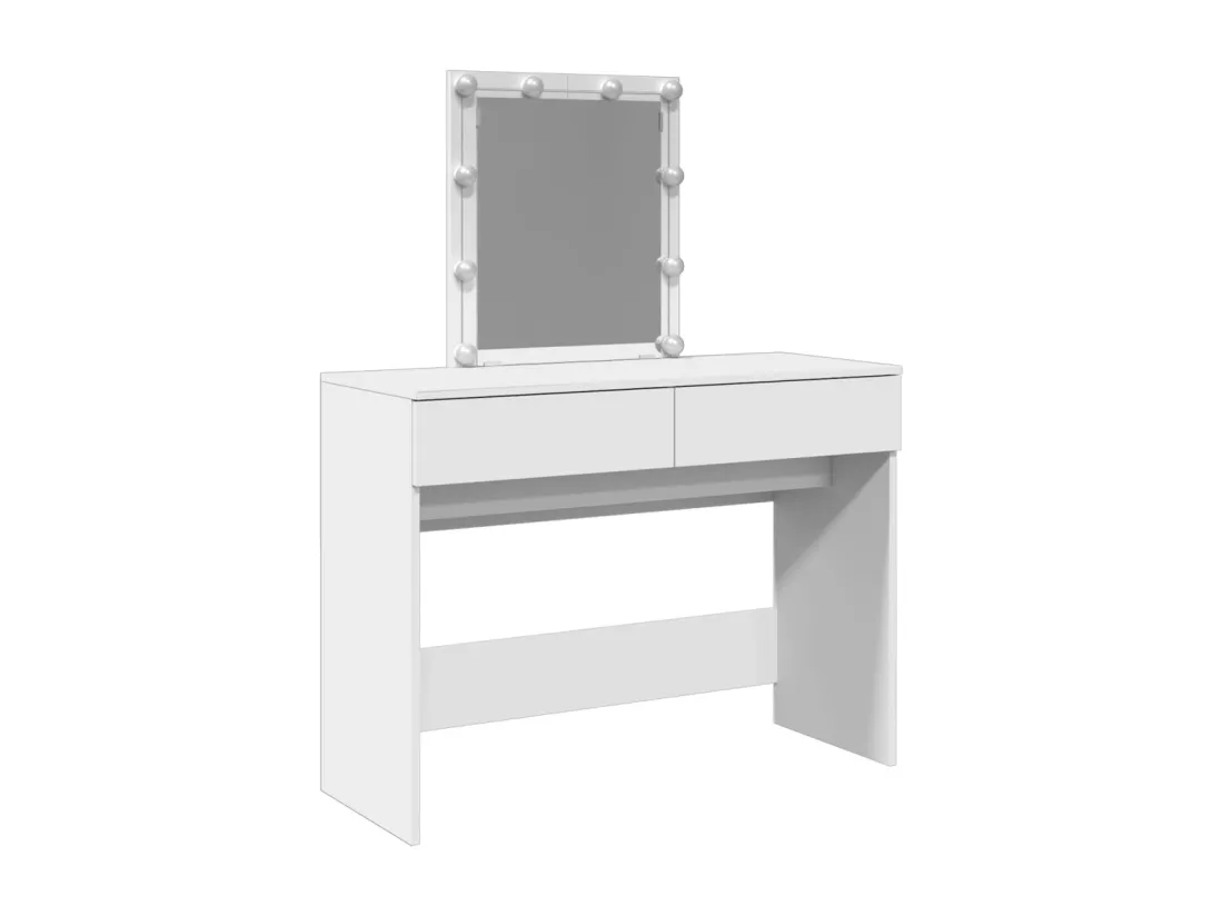 Coiffeuse avec LED blanc 100x40x130 cm