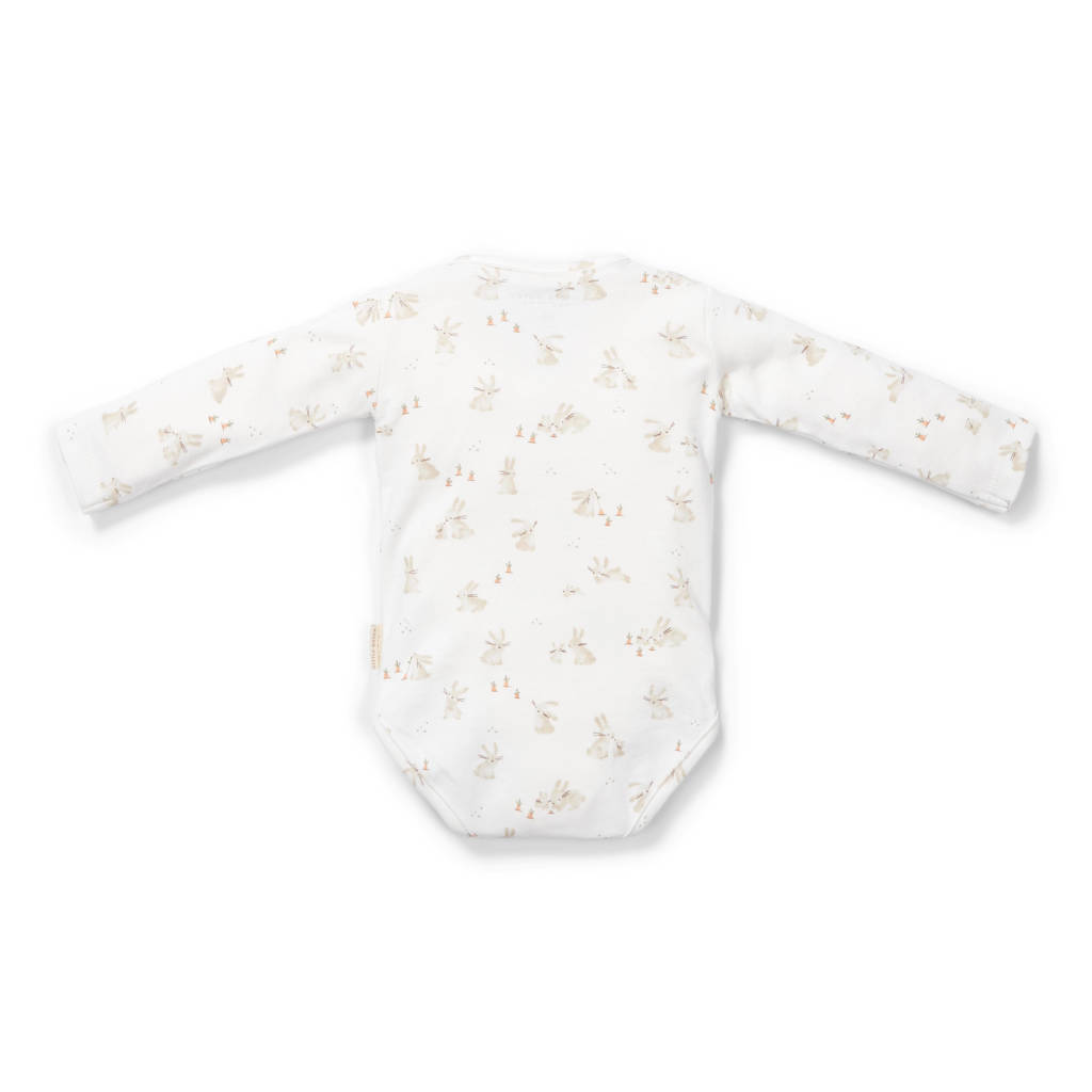 Little Dutch romper met print wit/beige