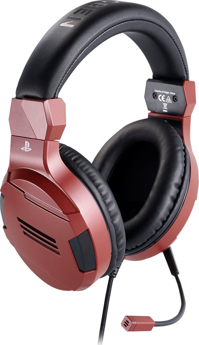 Gaming Headset Med Mikrofon Til PS4 Pc Mac - Bigben V3 - Rød