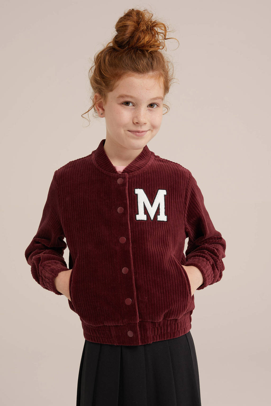 WE Fashion baseball jacket roodbruin