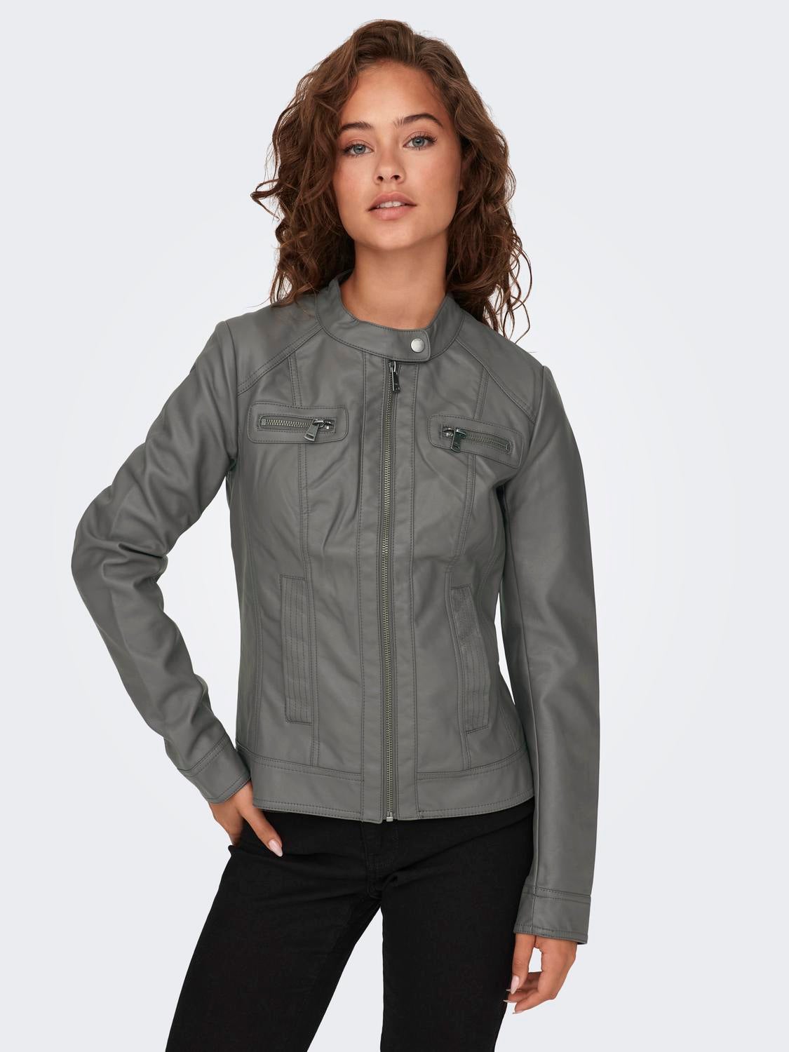ONLBANDIT Kunstlederjacke Plum Kitten