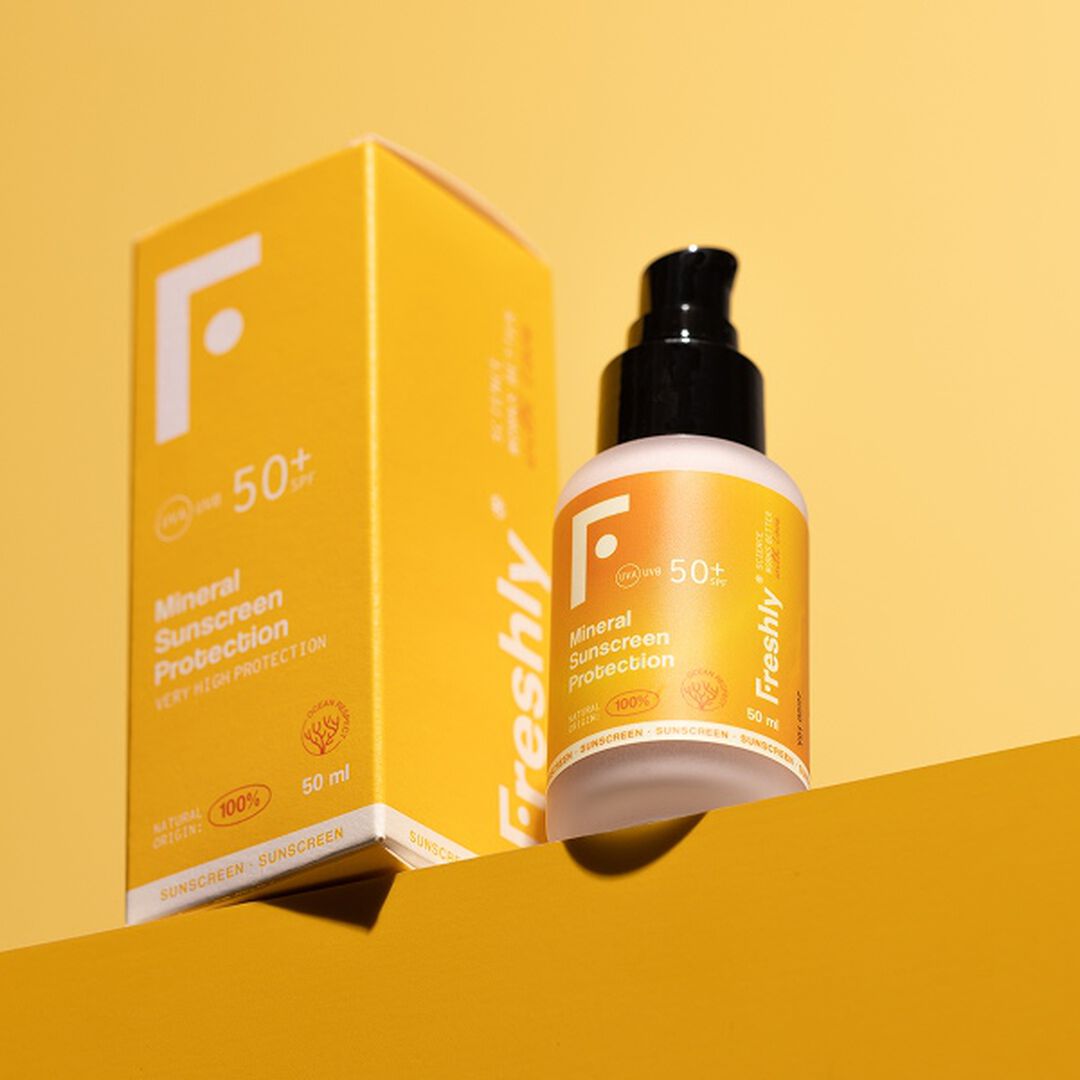 FRESHLY  Protetor Solar Mineral SPF50 - Mineral Sunscreen Protection - 50ml