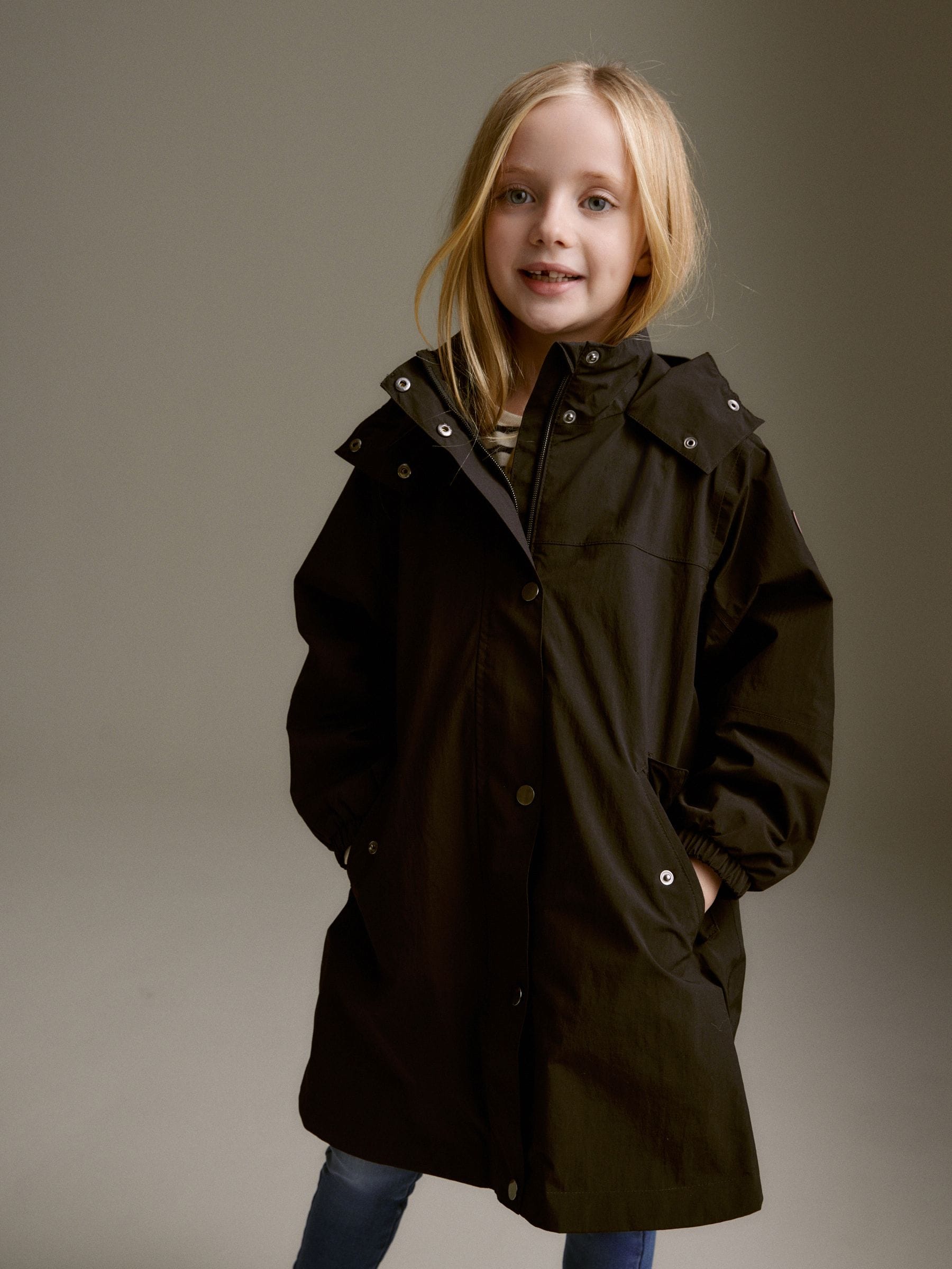 Zwart - Waterdichte Cagoule-jas (5-16jaar)