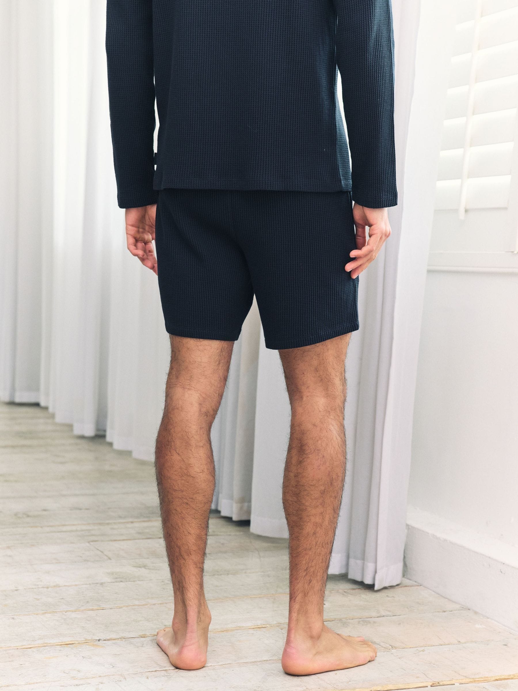 Chelsea Peers Waffle Lounge Shorts - Marineblauw