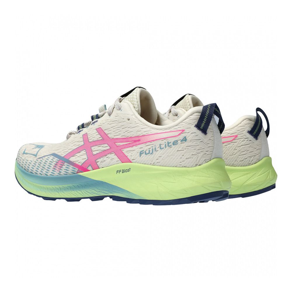 Asics FUJI LITE 4 - Chaussures trail Femme birch/hot pink