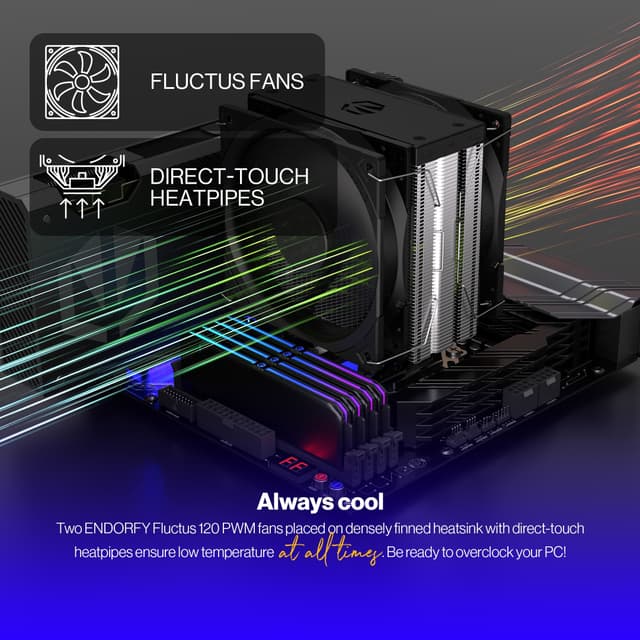 Endorfy Fera 5 dual fan CPU-luftkøler (sort)