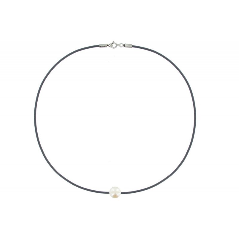 Set Collier et Bracelet Lien La Perle Blanche des Poulettes - Classics - Bleu Navy