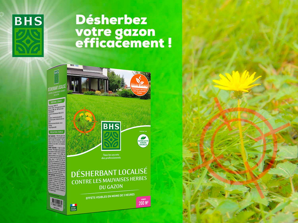 Dg400 | désherbant total gazon localisé contre les mauvaises herbes |