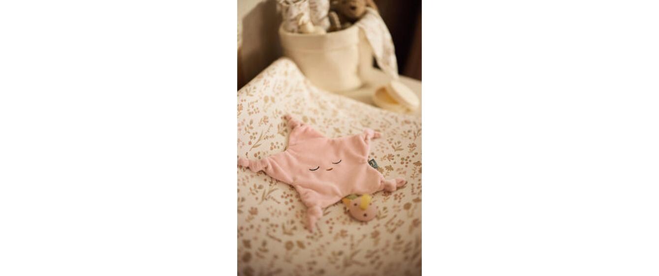 Schmusetuch Little Star Wild RoseSamtweiches Schnuffeltuch mit praktischem Schnullerband