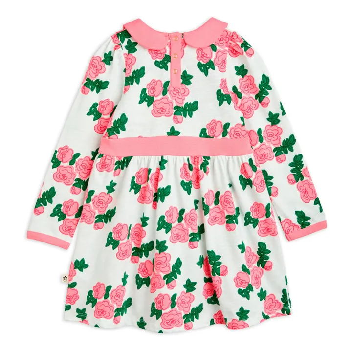 Mini Rodini Robe Coton Bio Rose | Blanc