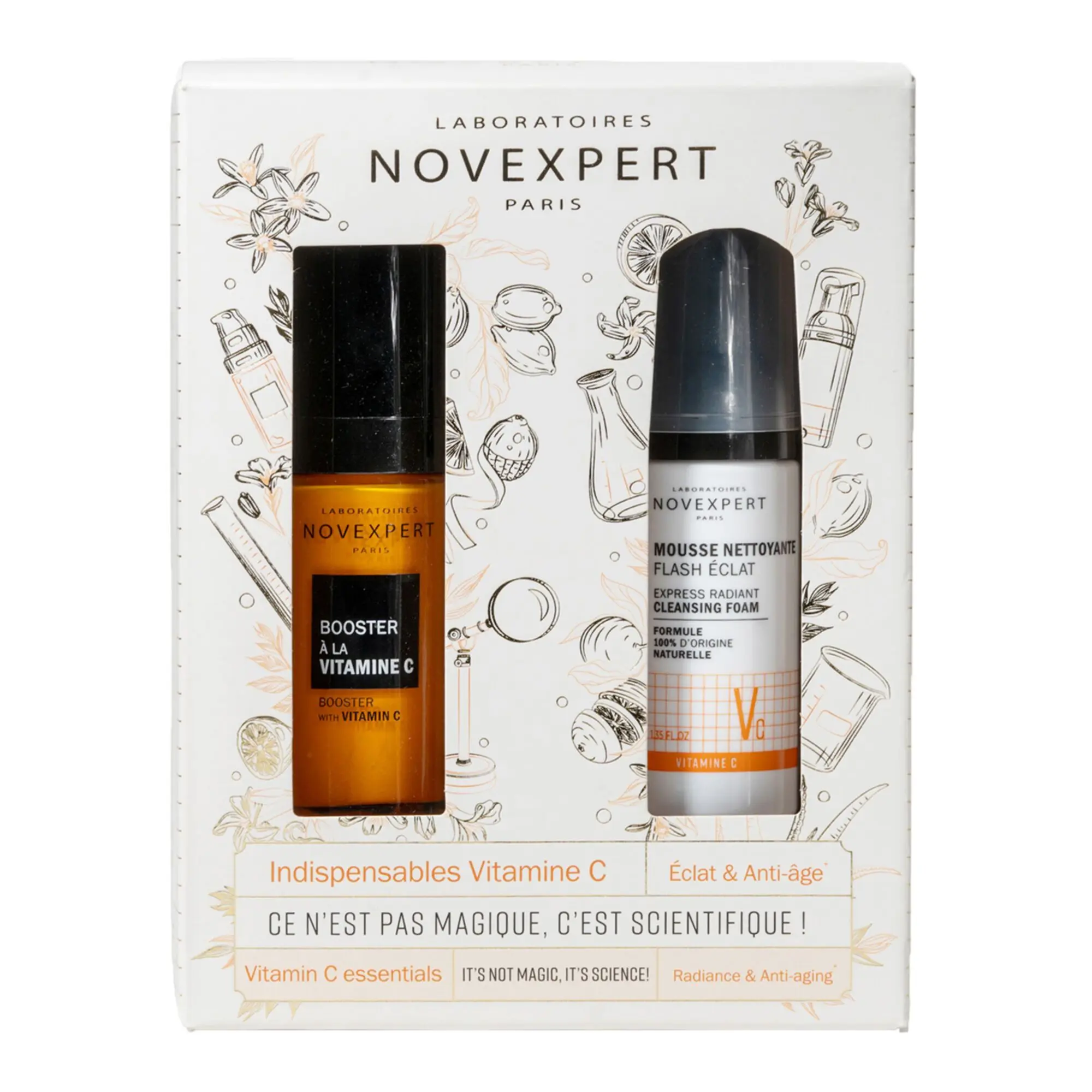Novexpert - Coffret Indispensables Vitamine C Booster & Mousse Nettoyante- Femme