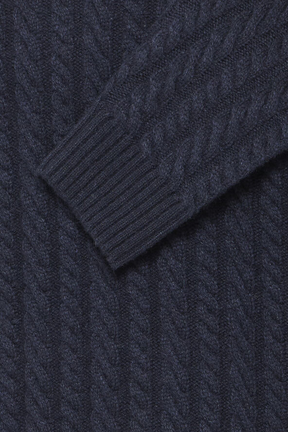 Casual Friday CFKARL cable wool mix knit Dark navy