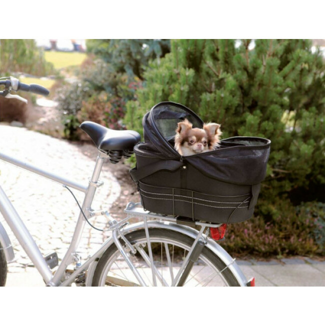Panier vélo transport chien Trixie pour porte-bagages larges