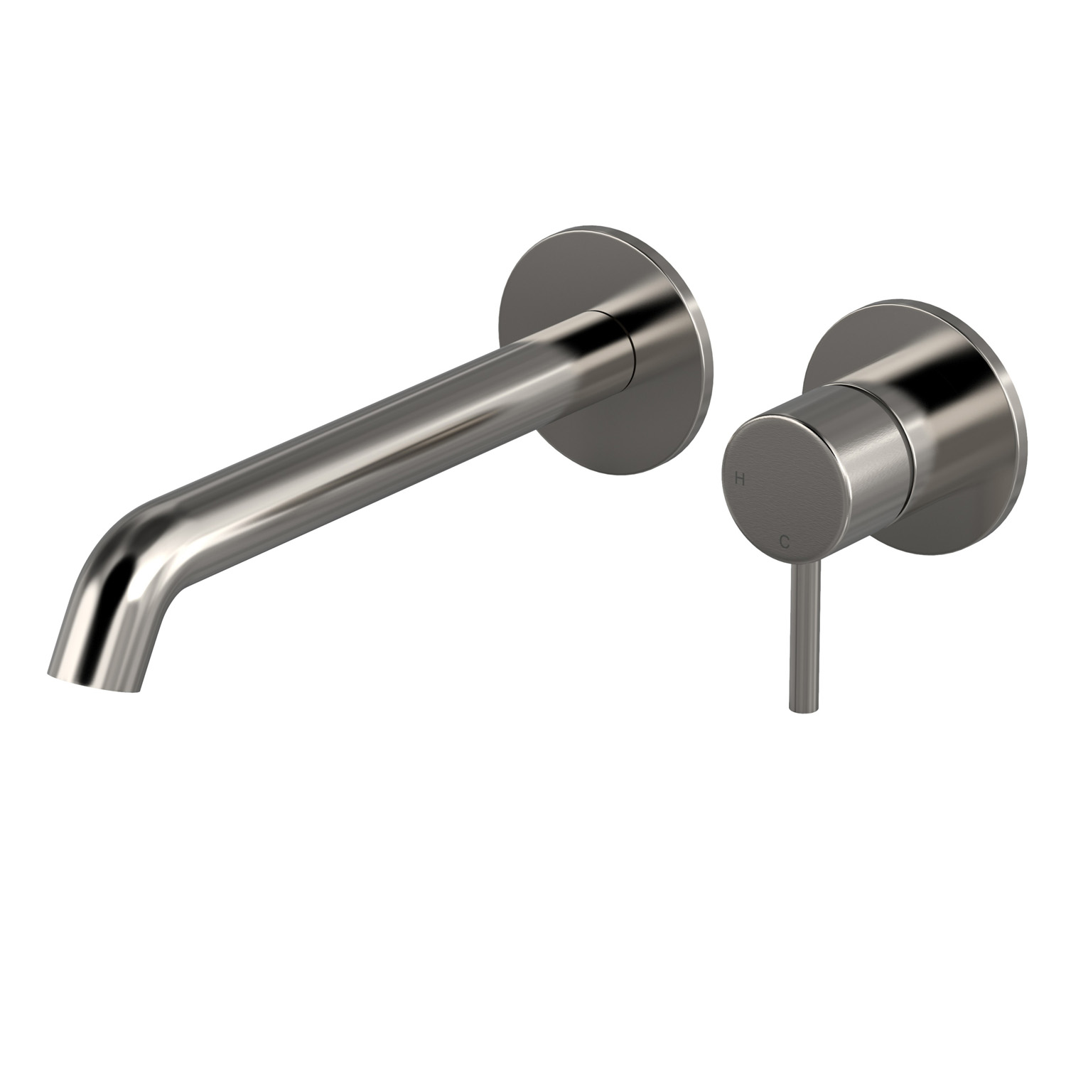 Hotbath Buddy inbouw wastafelkraan 22cm geborsteld nikkel