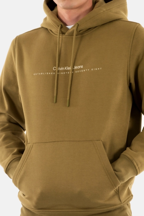 Sweat calvin klein jeans minimal logo lff gothic olive