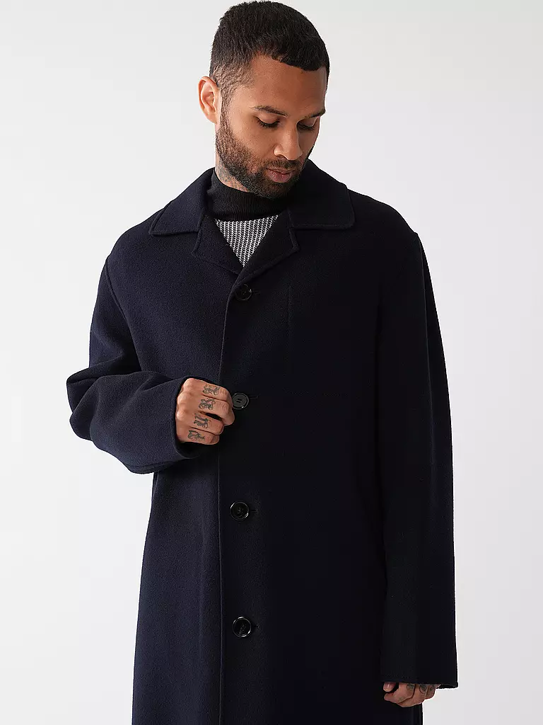 AMI PARIS Wollmantel dunkelblau