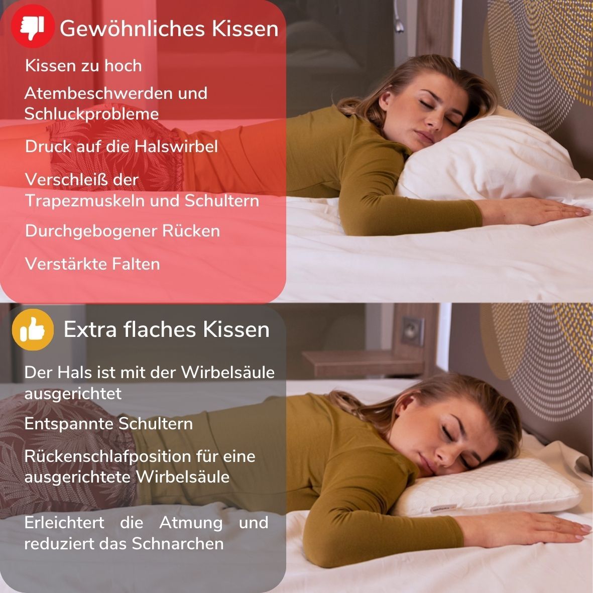 INPHYSIO Extra Flashes Bauchschläfer-Kissen S