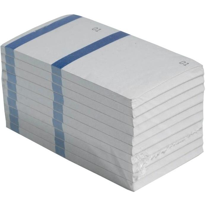 Bloc vendeur à bande couleur 100 feuillets double numérotage - 6 ,6 x 13,5 cm