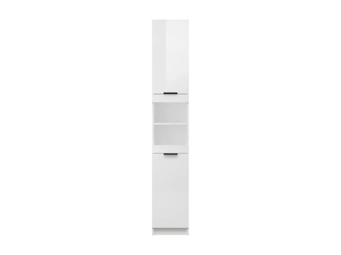 Armoire de salle de bain blanc brillant 32x34x188,5 cm