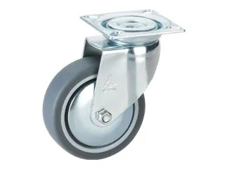 Dörner   Helmer 770200C, Sort, Metallic, 50 kg, Termoplastisk elastomer (TPE), 1 stk, Kugleleje, 7,5 cm