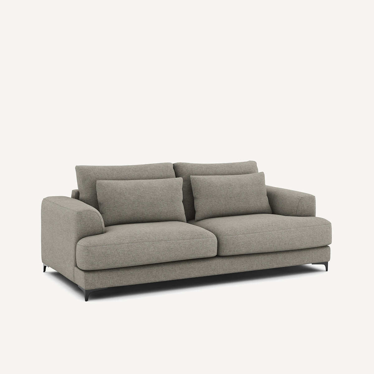 AM.PM<br>Sofá-cama de 3 lugares com textura em linho viscose, Marsile