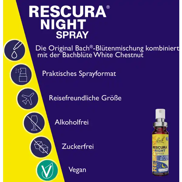 Bachblüten RESCURA® Night Spray alkoholfrei