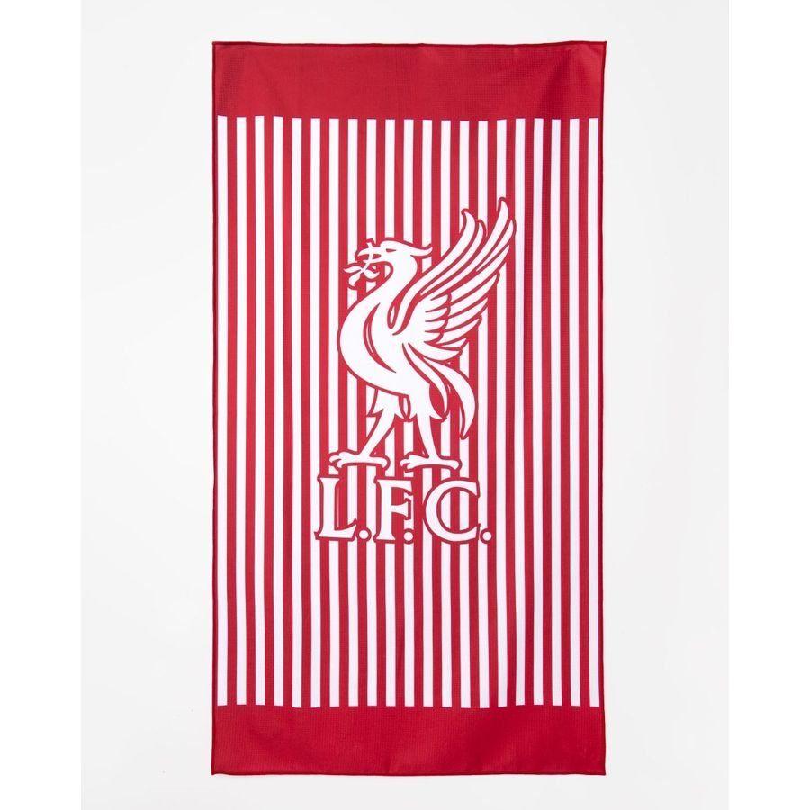 Liverpool Microfiber Serviette de Plage - Rouge/Blanc