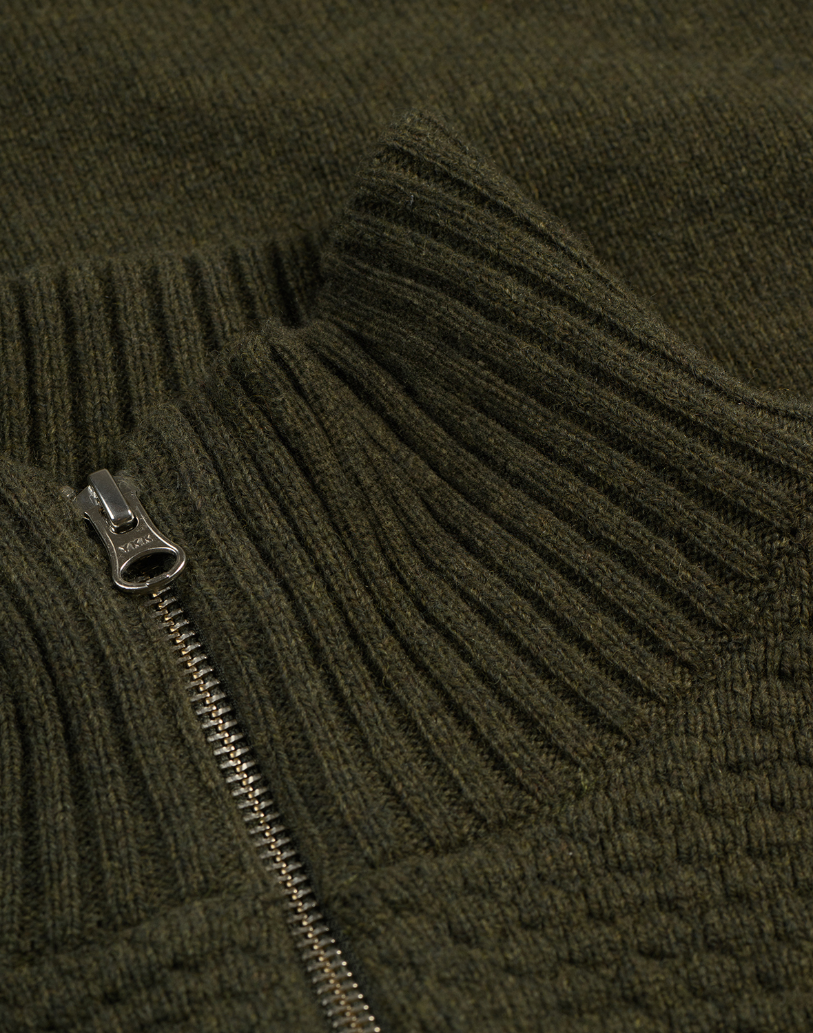 Cardigan met ritssluiting in lamswol voor heren
