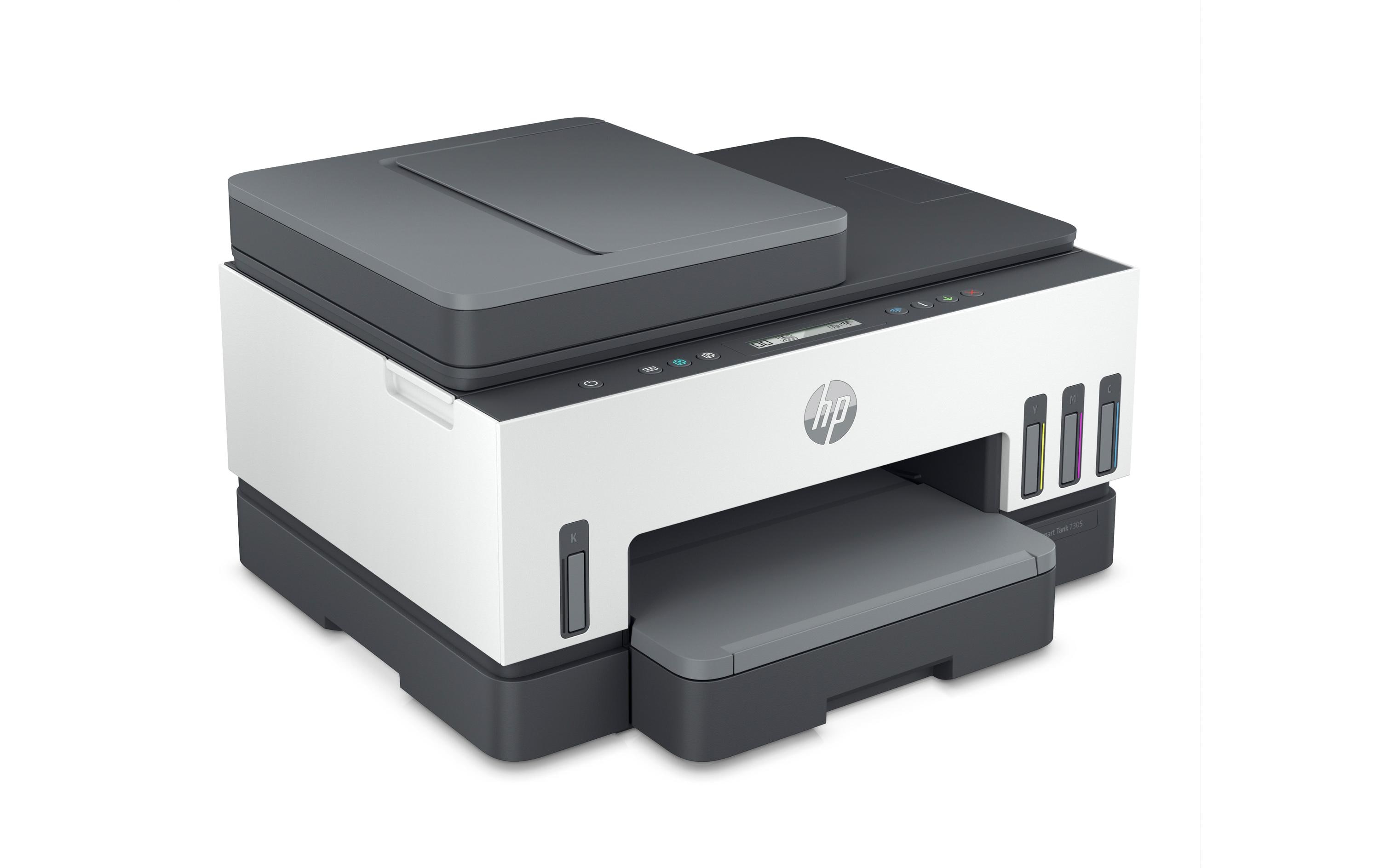 Multifunktionsdrucker Smart Tank Plus 7305 All-in-One<br>3-in-1-Drucker mit WLAN, LAN, USB und Bluetooth-Konnektivität sowie intelligentem Farbtank-System