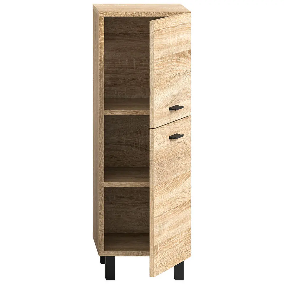 Hioshop Boston badkamerkast 2 deuren eiken decor