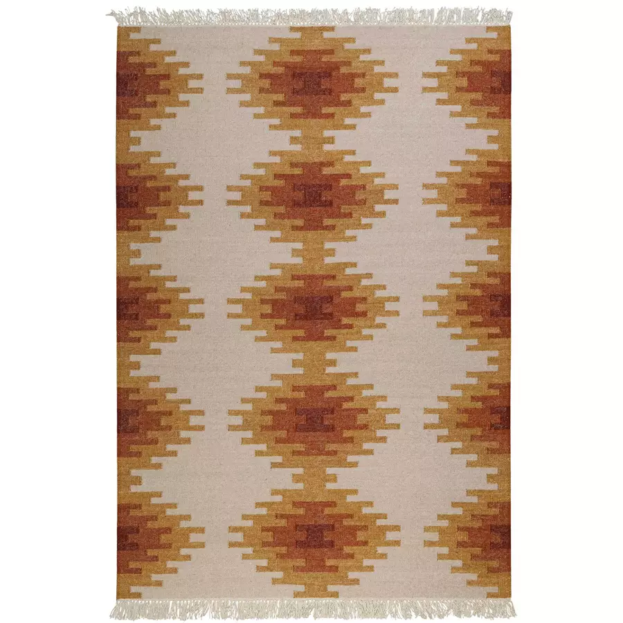 Green Looop Handweb-Teppich Belle orange